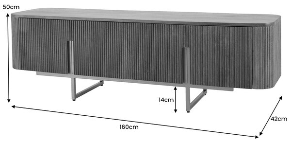 Dizajnový TV stolík Daichi 160 cm mango