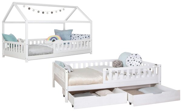 POSTEĽ S ÚLOŽNÝM PRIESTOROM, 90/200 cm biela MID.YOU - Detské izby, Online Only