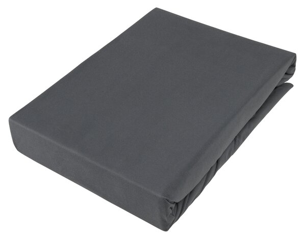 NAPÍNACIA PLACHTA NA BOXSPRIN, džersej, antracitová, 90/220 cm Novel - Obliečky & plachty