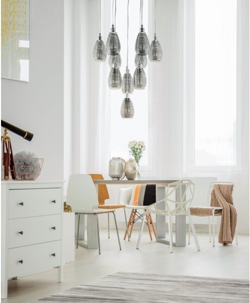 Eglo 39506 - Luster na lanku SIRACUSA 10xE27/60W/230V