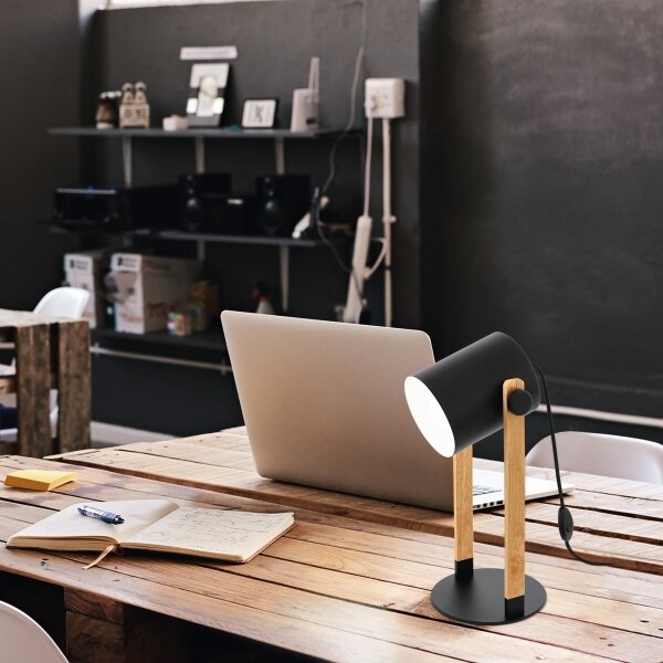 Eglo 43519 - Stolová lampa HORNWOOD 1xE27/28W/230V
