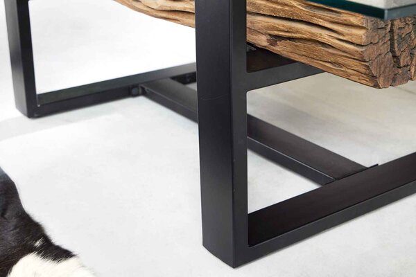 Dizajnový konferenčný stolík Shark 130 cm teak