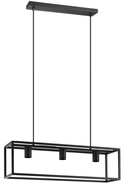 Eglo 43032 - Luster na lanku ELDRICK 3xE27/40W/230V čierna