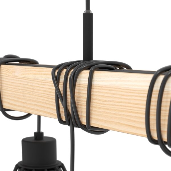 Eglo 44077 - Závesný luster na lanku TOWNSHEND 9xE27/60W/230V