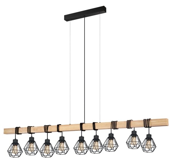 Eglo 44077 - Závesný luster na lanku TOWNSHEND 9xE27/60W/230V