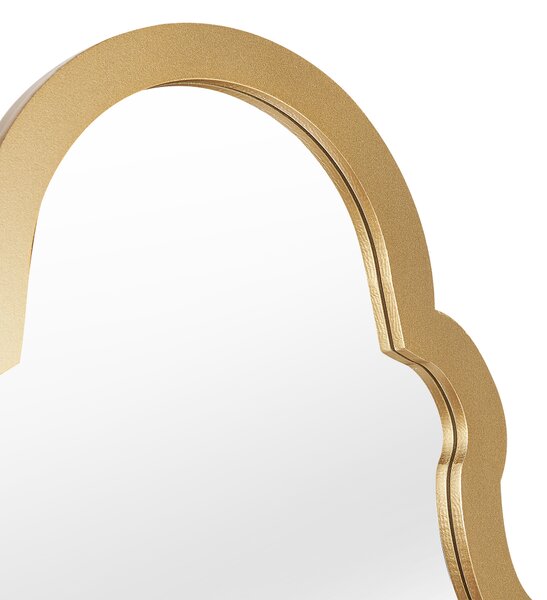 Stojace zrkadlo zlaté MDF rám sklo 40 x 150 cm vysoké so stojanom moderný dizajn