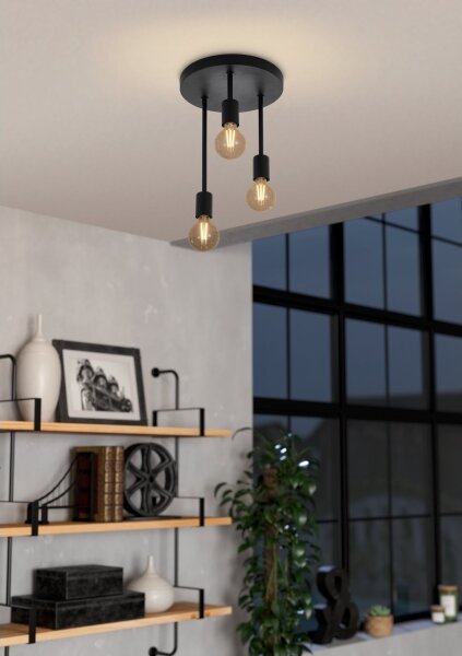 Eglo 43126 - Luster na tyči WILMCOTE 3xE27/60W/230V