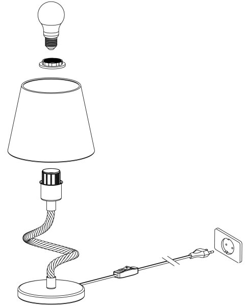 Eglo 43199 - Stolná lampa RAMPSIDE 1xE27/28W/230V
