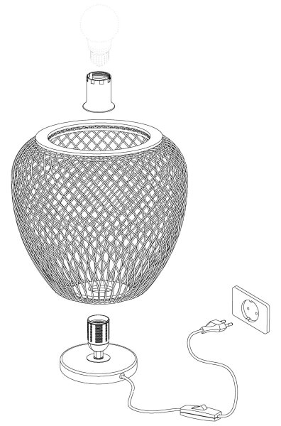 Eglo 43263 - Stolná lampa DEMBLEBY 1xE27/40W/230V