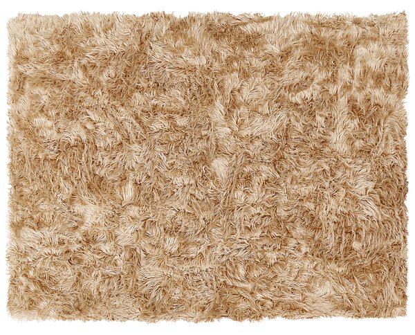 Prikrývka na posteľ svetlohnedá 150 x 200 cm umelá kožušinová deka textilné doplnky do spálne