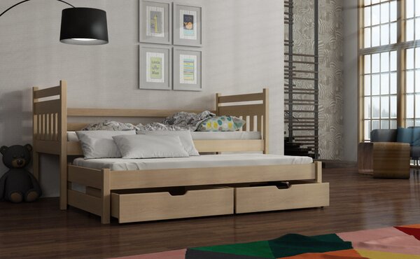 Detská posteľ s prístelkou 80x180 DEBRA - borovica