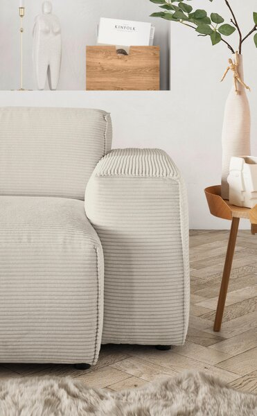 ROHOVÁ SEDAČKA, textil, prírodná farba Livetastic - Sedačky, Online Only