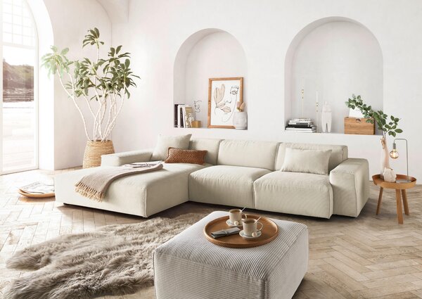 ROHOVÁ SEDAČKA, textil, prírodná farba Livetastic - Sedačky, Online Only