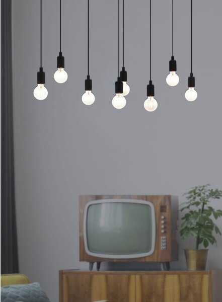 Eglo 43322 - Luster na lanku HOGSMILL 8xE27/40W/230V