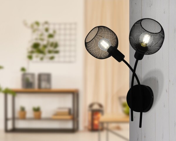 Eglo 43375 - Nástenné svietidlo WRINGTON 1 2xE14/40W/230V