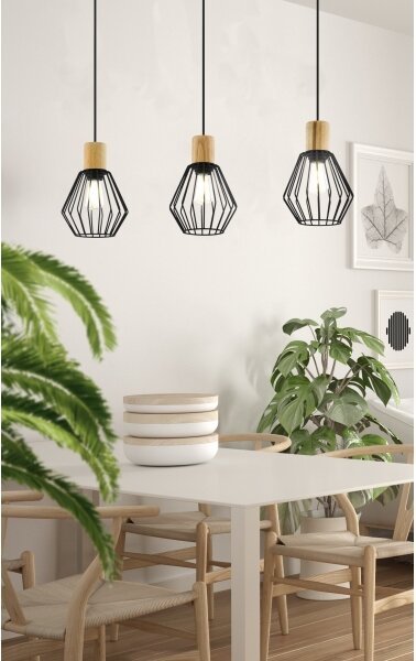 Eglo 44094 - Luster na lanku PALMORLA 3xE27/60W/230V