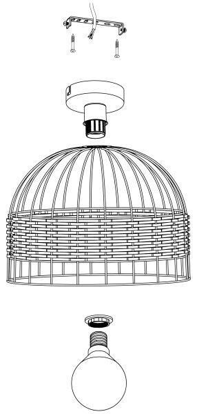 Eglo 43398 - Stropné svietidlo ANWICK 1xE27/60W/230V