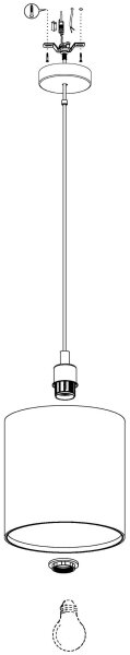 Eglo 43401 - Luster na lanku ARNHEM 1xE27/40W/230V