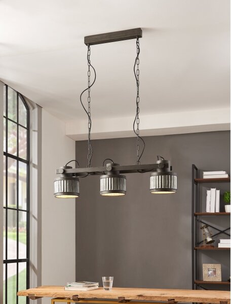 Eglo 43447 - Luster na reťazi TURROCK 3xE27/28W/230V