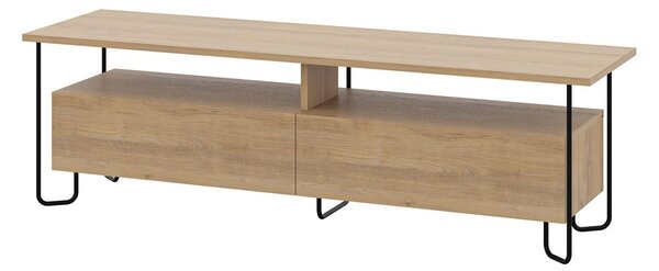 TV stolík v dekore duba v prírodnej farbe 150x45 cm Dilly – Marckeric