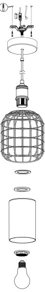 Eglo 43527 - Luster na lanku CHISLE 1xE27/40W/230V