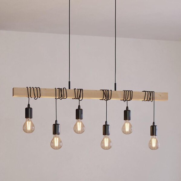 Eglo 43513 - Závesný luster na lanku TOWNSHEND 6xE27/60W/230V