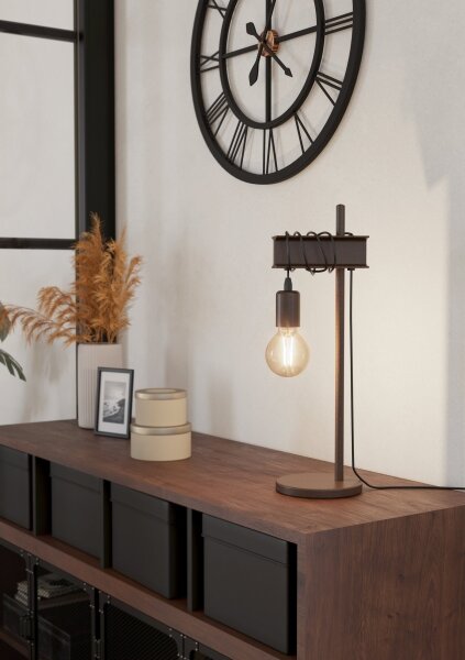 Eglo 43525 - Stolná lampa TOWNSHEND 1xE27/10W/230V