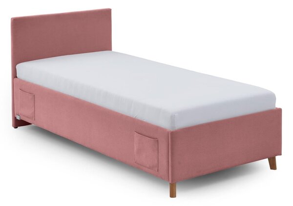Ružová čalúnená detská posteľ s úložným priestorom s roštom 90x200 cm Cool – Meise Möbel