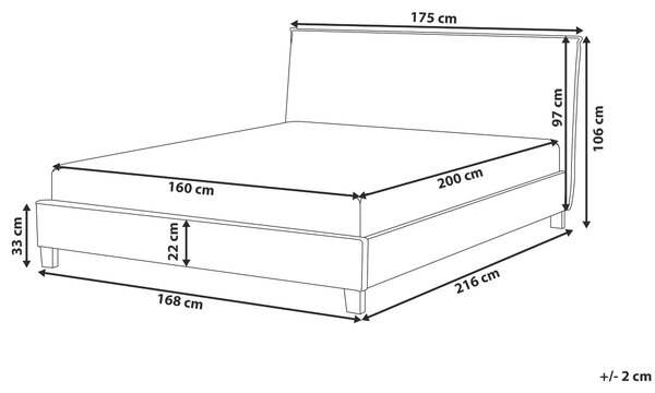 Posteľ sivá látkové čalúnenie 160 x 200 cm nohy zo svetlého dreva lamelový rošt s čelom moderný škandinávsky štýl spálňa