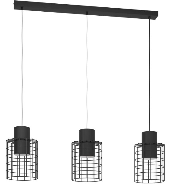 Eglo 43626 - Luster na lanku MILLIGAN 3xE27/40W/230V čierna