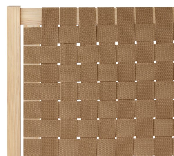 Posteľ svetlohnedá borovicové drevo 180 x 200 cm s čalúneným čelom a roštom moderný minimalistický štýl spálňa