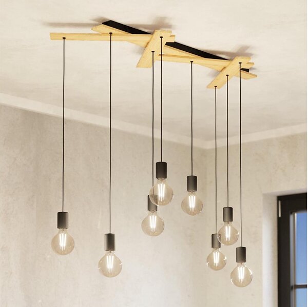 Eglo 43641 - Luster na lanku MONMOUNT 9xE27/40W/230V