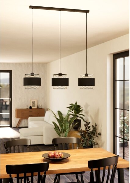 Eglo 43669 - Luster na lanku BAZELY 3xE27/40W/230V