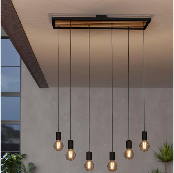 Eglo 43725 - Luster na lanku CONSETT 6xE27/40W/230V