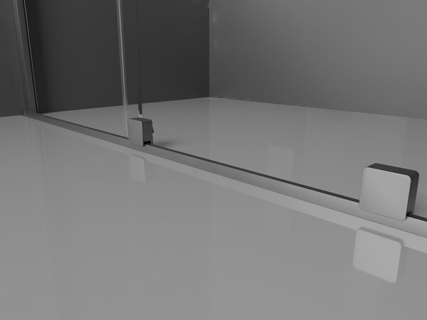 Mexen Velar Duo, sprchový kút s posuvnými dverami 80 x 80 cm, 8mm číre sklo, brúsený grafit, 871-080-080-02-95