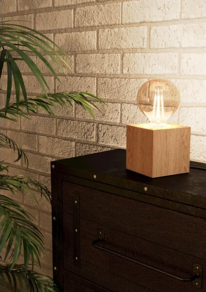 Eglo 43733 - Stolná lampa PRESTWICK 1xE27/40W/230V béžová