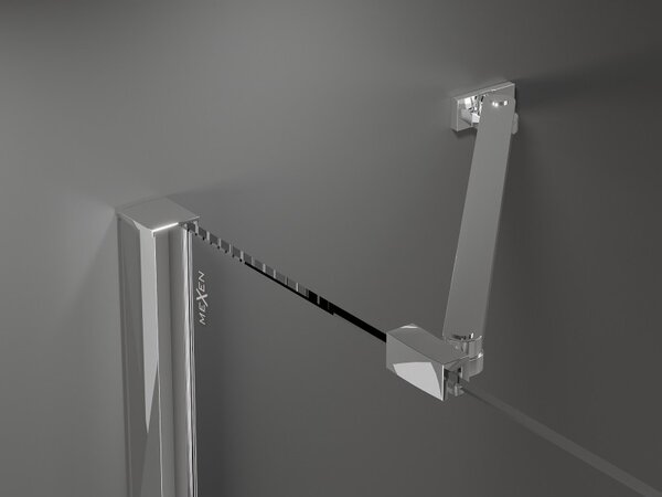 Mexen Velar Duo, sprchový kút s posuvnými dverami 80 x 80 cm, 8mm šedé sklo, chrómová, 871-080-080-42-01