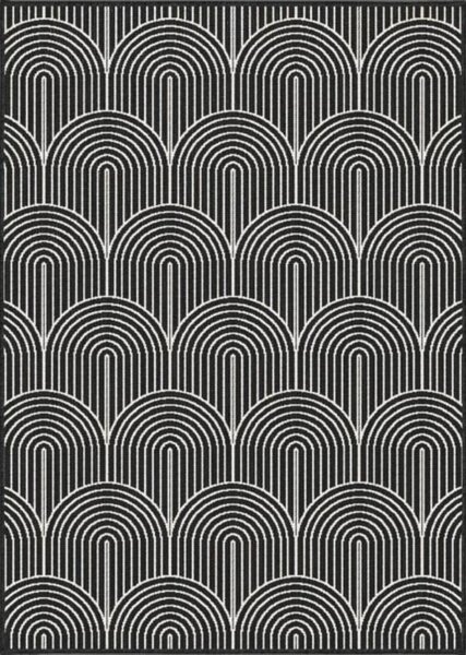 Čierno-biely vonkajší koberec 240x330 cm Pangli Black – Hanse Home