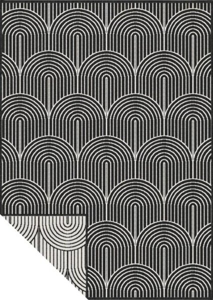 Čierno-biely vonkajší koberec 240x330 cm Pangli Black – Hanse Home