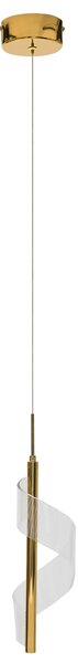 Závesná lampa zlatá kov železo LED svetlo špirálové svietidlo obývacia izba jedáleň spálňa