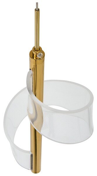 Závesná lampa zlatá kov železo LED svetlo špirálové svietidlo obývacia izba jedáleň spálňa