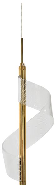 Závesná lampa zlatá kov železo LED svetlo špirálové svietidlo obývacia izba jedáleň spálňa