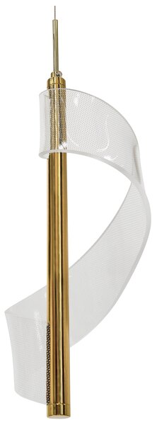 Závesná lampa zlatá kov železo LED svetlo špirálové svietidlo obývacia izba jedáleň spálňa