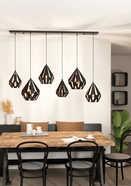 Eglo 43846 - Luster na lanku CARLTON 6xE27/40W/230V