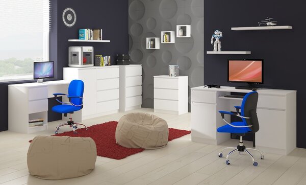 Ak furniture Súprava políc Kika 25x25 cm biela