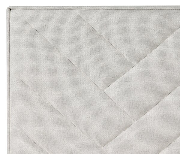 Kontinentálna posteľ s úložným priestorom krémová biela látkové čalúnenie 180 x 200 cm moderný štýl spálňa