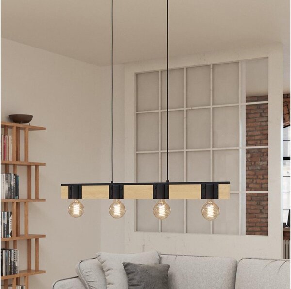 Eglo 43902 - Luster na lanku BAILRIGG 4xE27/40W/230V