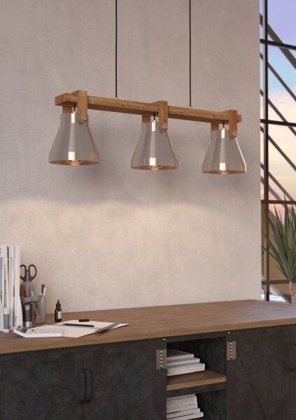 Eglo 43952 - Luster na lanku CAWTON 3xE27/40W/230V