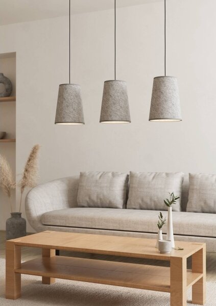 Eglo 43985 - Luster na lanku ALSAGER 3xE27/40W/230V šedá