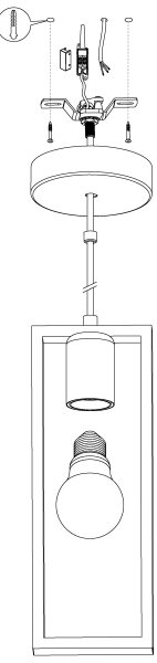 Eglo 49473 - Luster na lanku LITTLETON 1xE27/60W/230V